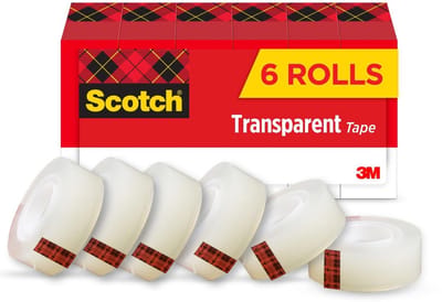Transparante Plakband - 6 Rollen - 20mm x 33m