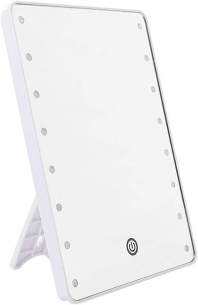 Make-upspiegel met LED - Verstelbare Spiegel - Schoonheidsroutine Verbeteren - Touch Dimmer - Op Tafel - Wit