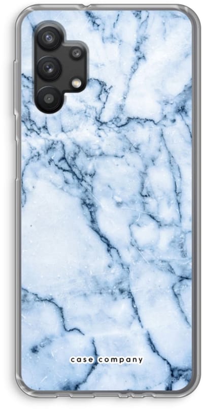 Case Company® - Hoesje geschikt voor Samsung Galaxy A32 5G hoesje - Blauw marmer - Soft Cover Telefoonhoesje - Bescherming aan alle Kanten en Schermrand