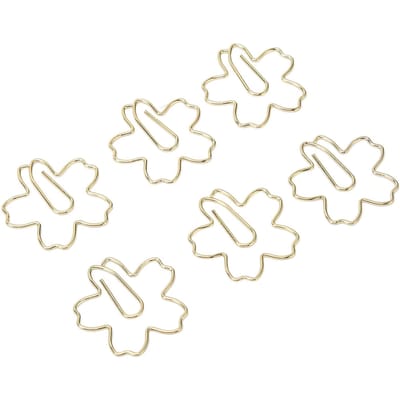 100 Pièces Fantaisie Trombonnes Style Sakura Métal Durable Emballé Boîte Couleur Or Mignon Trombonnes pour beige