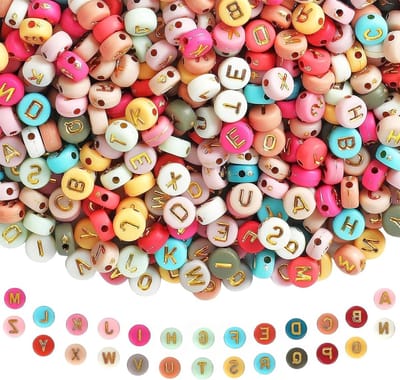 Kleurrijke Letterkralen A-Z voor het Rijgen van Armbanden, Sieraden en DIY Creaties - 500 Stuks Acryl Kralen voor Kettingen en Versieringen