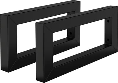 Muurbeugel voor wastafel set van 2 300x150 mm zwart staal ML design
