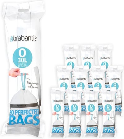 Brabantia PerfectFit Vuilniszakken - 30 l - Code O - 12 rollen x 20 stuks