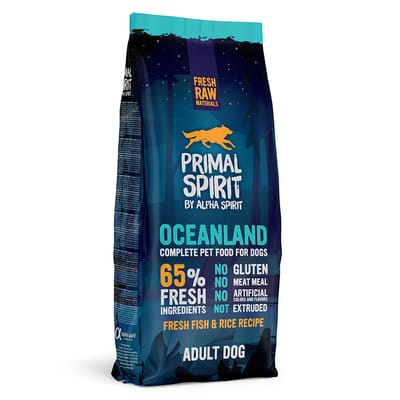 Primal Spirit Oceanland Zachte Hondenbrokken 12kg – Hypoallergeen & Hoog Vleesgehalte