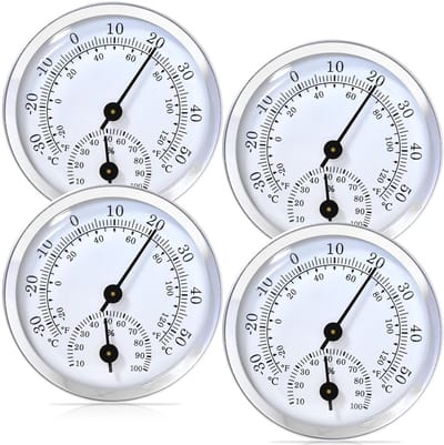4x Digitale Thermometer Hygrometer Binnen – Meet Temperatuur & Luchtvochtigheid voor Huis, Babykamer