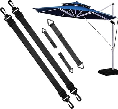 Windbeveiliging voor zweefparasol - 5-delige set, weerbestendig en winddicht