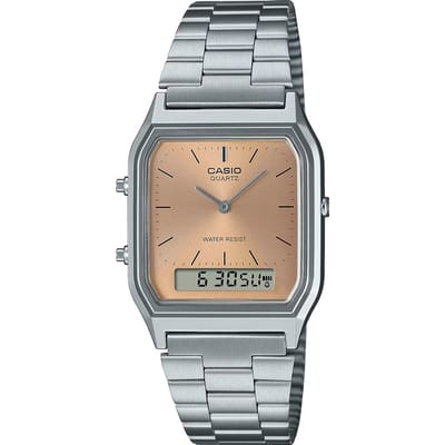 Casio Casio Collection Vintage AQ-230A-4AMQYES Horloge - Staal - Zilverkleurig - Ø 31.5 mm