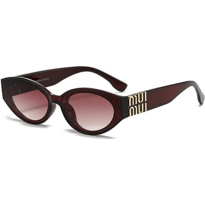 Nieuwe persoonlijkheid ovale M-letter zonnebril trendy grensoverschrijdende ins online beroemdheid straat retrostijl black