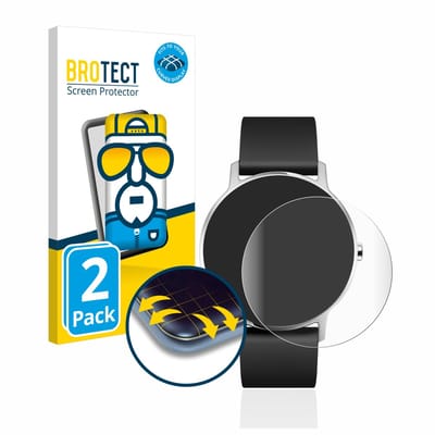 BROTECT - Screenprotector voor Withings Steel HR (36 mm) - Folie Beschermfolie transparant volledig dekking - 2 Stuks