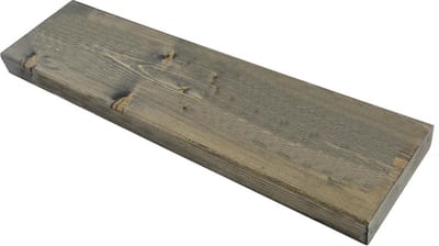 Wandplank voor binnen of buiten - Zwart gebeitst - L 55 x B 15 x D 3,5 cm