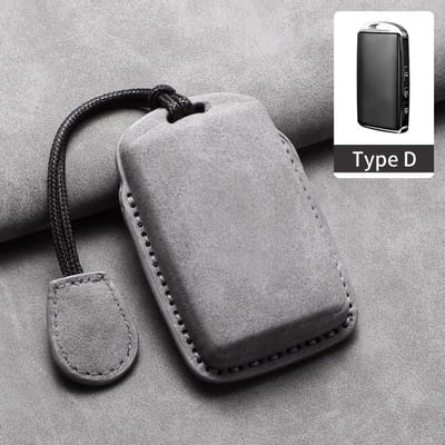Pour Mazda 3 Axela Housse de Clé Cx5 Cx4 Attila Cx50 Travel Cx30 Porte-Clés de Voiture en Cuir Housse Flip Flop Porte-Clés Accessoires Auto gray