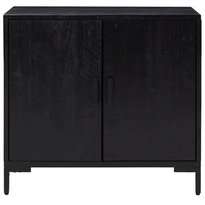vidaXL - Dressoir - 75x35x70 - cm - massief - grenenhout - zwart