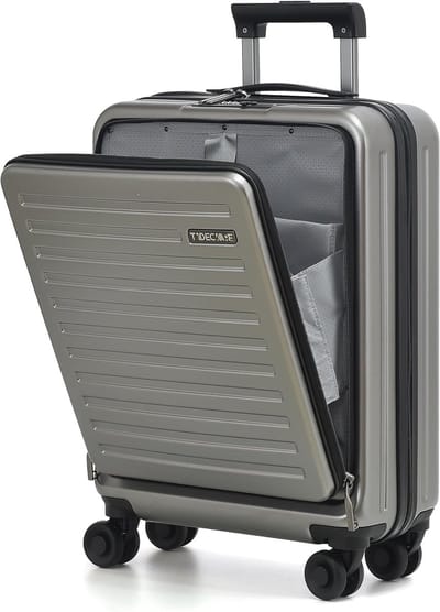 Lichtgewicht 20 Inch Handbagage met Laptopvak, TSA Slot, Geschikt voor Luchtvaartmaatschappijen, 34L Hardcase