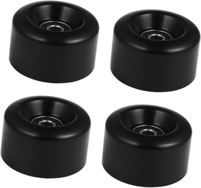 Dubbele Rij Wielen - Skeelerwielen Rolschaatswielen - Buiten Skaten - Slijtvast PU Materiaal - 5.8 x 3.3 CM - Zwart