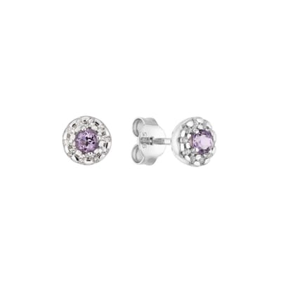 Glow 106.0815.00 Dames Oorbellen - Oorknopjes - Sieraad - Zilver - 925 Zilver - 6 mm breed - 7 mm lang