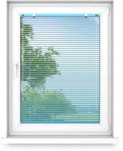 time4blinds - Binnenjaloezieën Zonder Boren - Aluminium Jaloezieën - Aluminium Rolgordijnen voor Woonkamer, Slaapkamer, Keuken, Kantoor - met Koordgeleiders - Azuurblauw, Links, 400x300