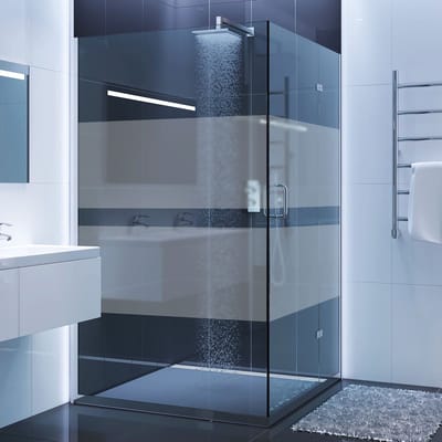 Privacy raamfolie - Massieve strook - Zelfklevende raamfolie voor ramen en douchedeuren - 55x100cm