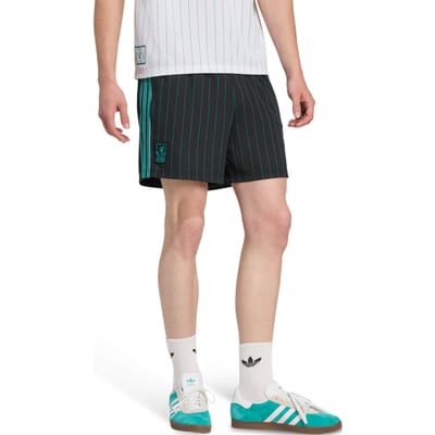 Adidas Liverpool Fc Terrace Icons Shorts Korte Broeken Heren - Zwart - Maat XS - Poly Mesh