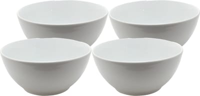 Svenska Living Kommetjes/schaaltjes - 4x - dessert/ontbijt/soep - Aardewerk - D18 x 8 cm - wit