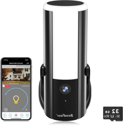Buiten Beveiligingscamera - Woonhuis Camera - Huis Bewaken - Met LED Verlichting - 2K Resolutie - Zwart