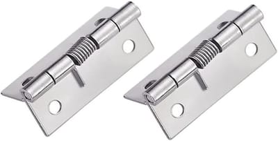 Zelfsluitende Veer Scharnieren 2 Stuks van RVS, Automatische Sluiting voor Deuren, Kasten en Raamdecoratie, 50×36×1.5MM, Duurzaam en Efficiënt Gebruik