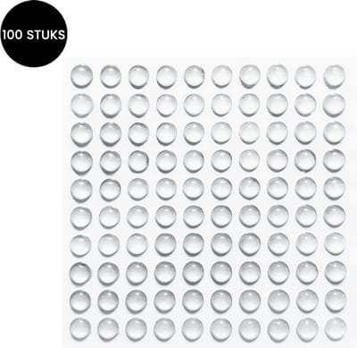 Purepeak Kozijnbuffer Set 100 Stuks - Deurbuffer Zelfklevend - Stootdoppen - Transparant - Deuropvanger - Deurstopper - Deurklink Bescherming