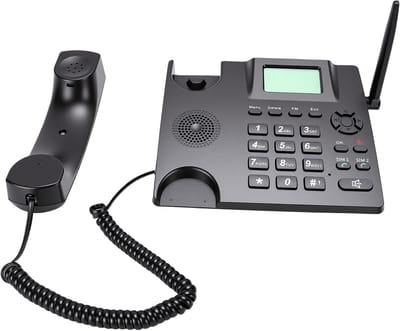 Draadloze Desktoptelefoon - Vaste Telefoon - Thuisgebruik - Dual SIM - 2.4 Inch Display - Zwart