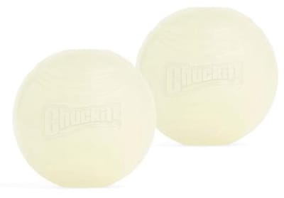 Chuckit - Max Glow Ball Medium 2 pak - 6 cm - hondenspeelgoed - 1 stuk