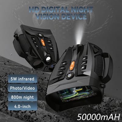 4.0 ''Scherm 4K Nachtzicht Verrekijker 10X Digitale Zoom Met Tactisch Licht 5000mAh Infrarood Nachtkijker voor Camping