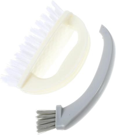 Wasborstel Set - Kledingborstel Schoenenborstel - Vlekken Verwijderen - Comfortabele Grip - 16.5 x 9.5 cm - Beige