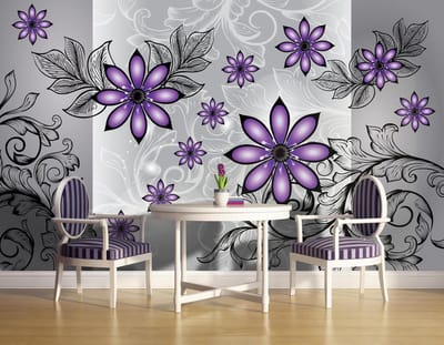 Flowers Floral Pattern Photo Wallcovering