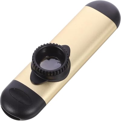 Metalen Kazoo - Muziek Instrument - Beginners Muziek - Duurzaam Aluminium - 11 x 3 x 2 cm - Geel