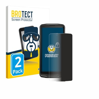 BROTECT - privacy screenprotector voor Crosscall Core M6 - Folie Beschermfolie Blauwlichtfilter 2 Stuks