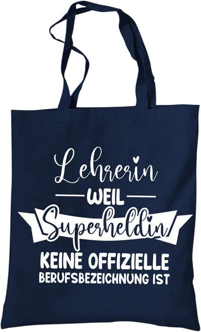 Jute tas - Stoffen tas - Boodschappen doen - Gedrukt vintage design - 38 x 42 cm - Blauw