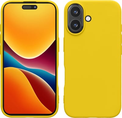 kwmobile telefoonhoesje geschikt voor Apple iPhone 16 - Hoesje voor smartphone - Back cover in stralend geel