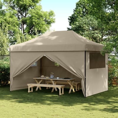 Opvouwbare Partytent - Feesttent Pop-up - Buitenfeesten Organiseren - Waterdicht met Zijwanden - Niet gespecificeerd - Taupe