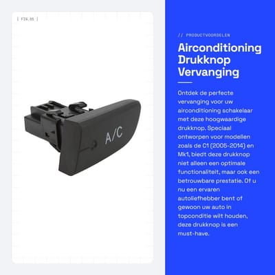 Dailygoods - Airconditioning Drukknop Vervanging - Schakelaar voor Auto - Betrouwbare Kwaliteit - Compact Formaat - Geschikt voor C1 2005-2014 en Mk1
