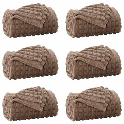 vidaXL Kleden 6 st Kameel 150 x 130 cm 2.75 kg Fleece