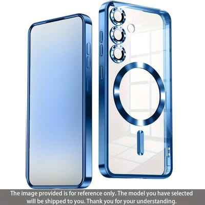 Hoesje Geschikt voor Samsung A16 Hoesje Blauw - Geschikt voor MagSafeTelefoonhoesje - soft siliconen Backcover