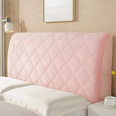 Hoofdbordhoes - Beddecoratie - Slaapkamer vernieuwen - Zachte stretch stof - 160 cm breed - Wit
