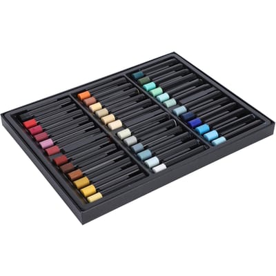 Pastel à l'huile 36 Couleurs Set de Crayons de Peinture à l'Huile HeavyColor pour Étudiants Enfants Dessin Animé black