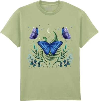 Vlinder Blue Morpho Butterfly The Coloured House T-shirt M