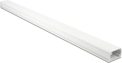Kunststof kabelgoot met cover en zelfklevende plakstrip - 100 x 3,5 cm / wit