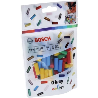 Bosch Glue Sticks, 7 x 20 mm, 70 pcs, Colormix