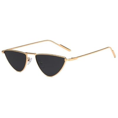 Cat Eye Zonnebril Luxe Merk Design Vrouwen Metaal Driehoek Zonnebril Mode Dames Schaduwen UV400 Brillen oculos gafas de sol
