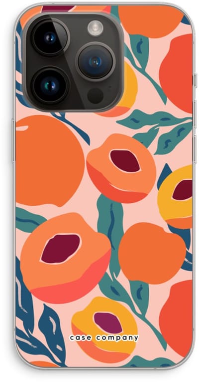 Case Company® - Hoesje geschikt voor iPhone 14 Pro hoesje - Perzik - Soft Cover Telefoonhoesje - Bescherming aan alle Kanten en Schermrand