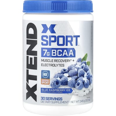 XTEND, Sport, 7G BCAA, Glace Framboise Bleue, 345 g (12.2 oz)