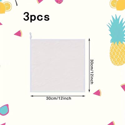 Lot de 3 serviettes vierges sublimées, serviette de cuisine en microfibre à faire soi-même, serviette à vaisselle multifonctionnelle moderne pour le nettoyage de la cuisine 30*30cm/12*12in