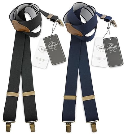 Sir Redman - Bretels - duo set bretels zwart-marineblauw - zwart / marineblauw