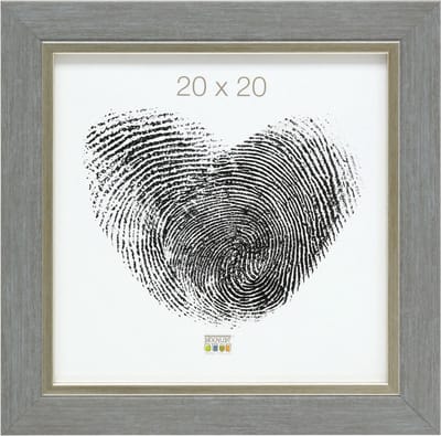 Deknudt Frames fotolijst S45VF3 - grijs met zilverbies - foto 20x20 cm